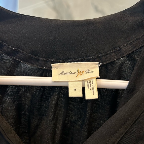 Long Sleeve Black Front Bow Blouse - Classy Work shirt from Anthropologie - Picture 4 of 5